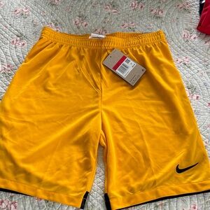 NEW Nike Yellow Unisex youth Shorts